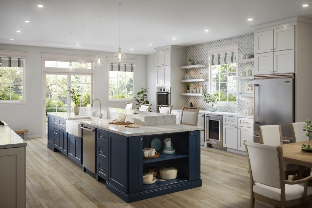 Grandior cabinetry shaker navy